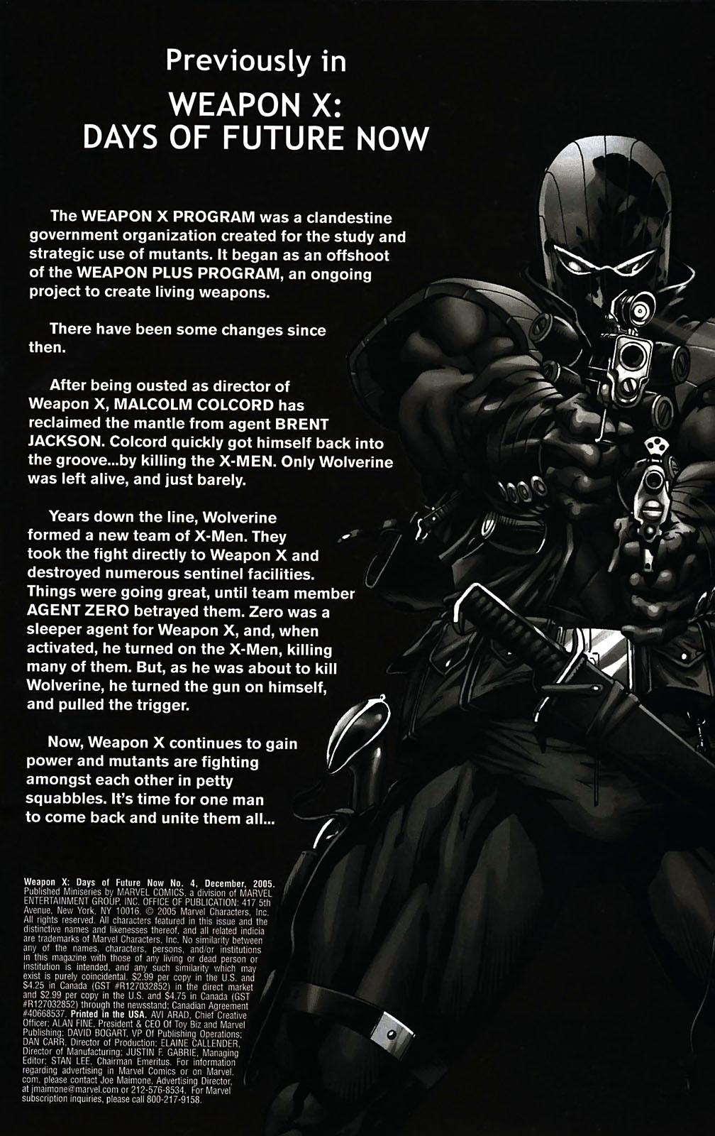 Read online Weapon X: Days of Future Now comic -  Issue #4 - 2