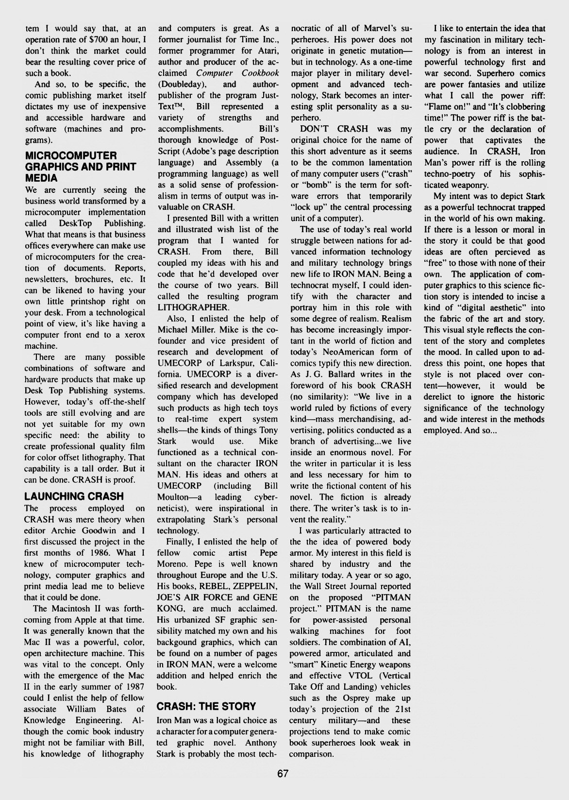 Read online Marvel Graphic Novel comic -  Issue #33 - Iron Man - Crash - 68