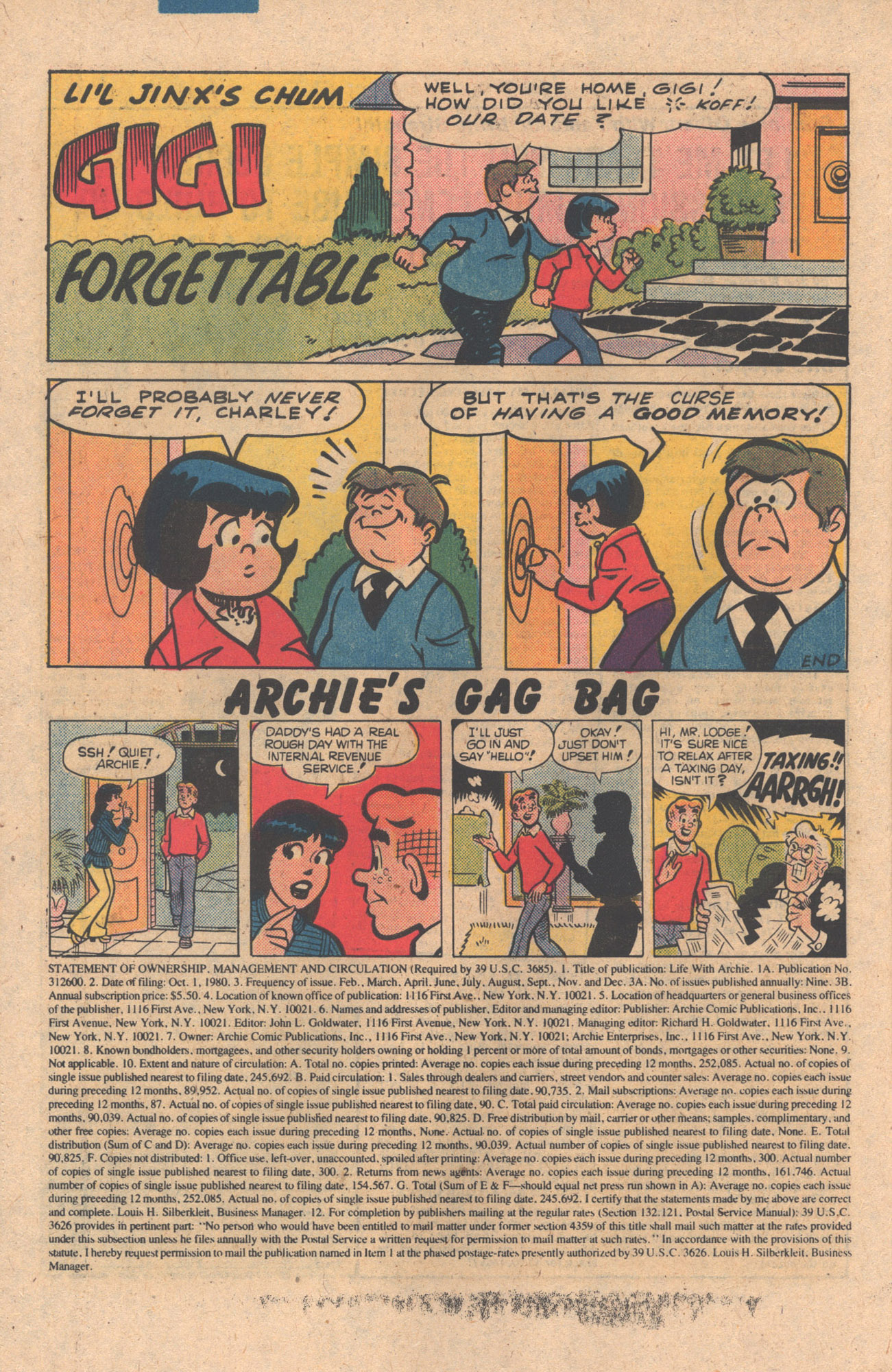 Read online Life With Archie (1958) comic -  Issue #222 - 10