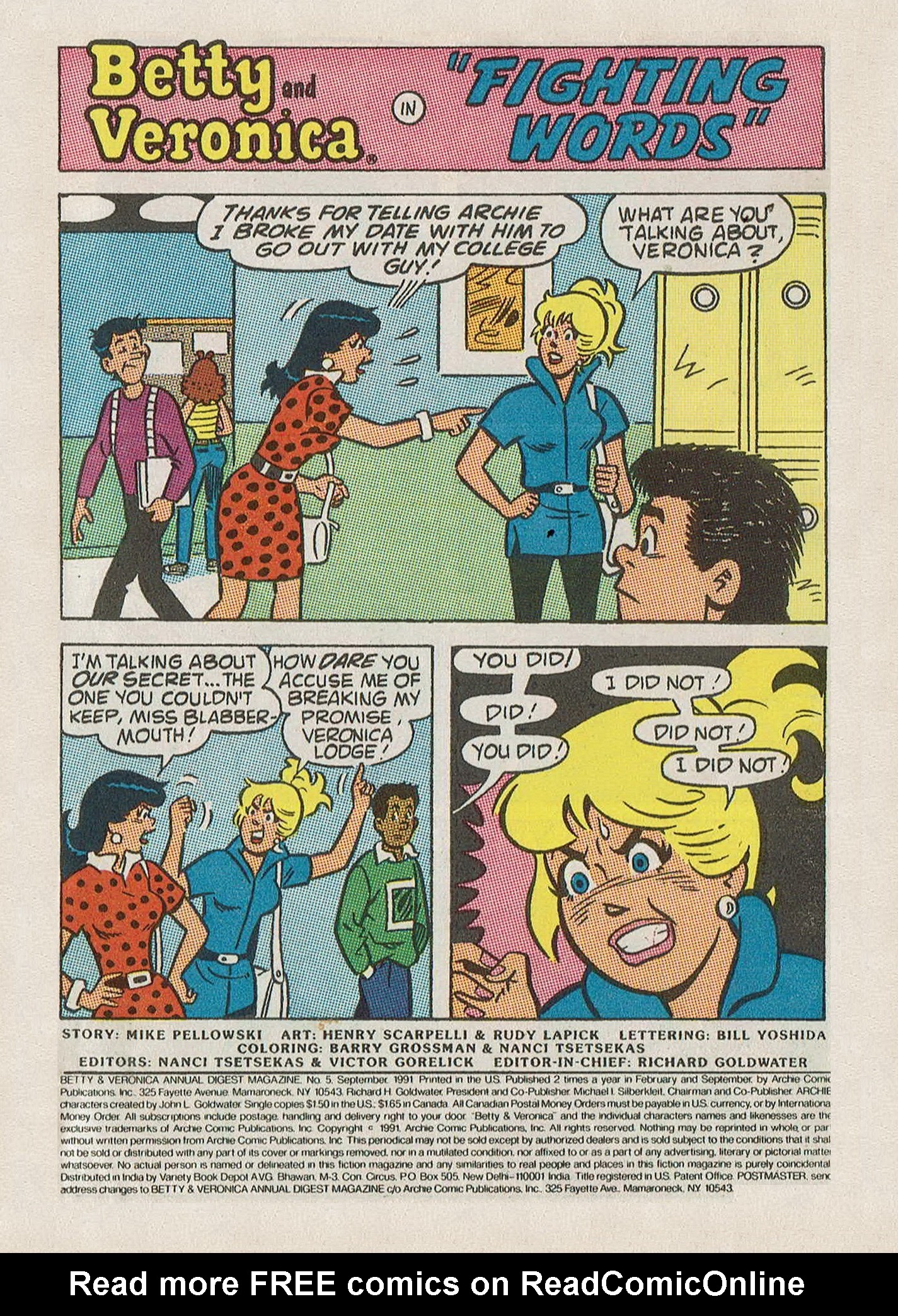 Read online Betty and Veronica Annual Digest Magazine comic -  Issue #5 - 3