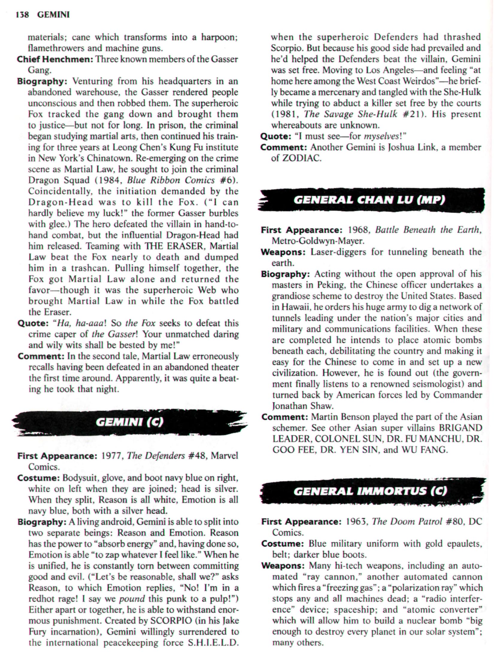 Read online The Encyclopedia of Super Villains comic -  Issue # TPB (Part 1) - 156