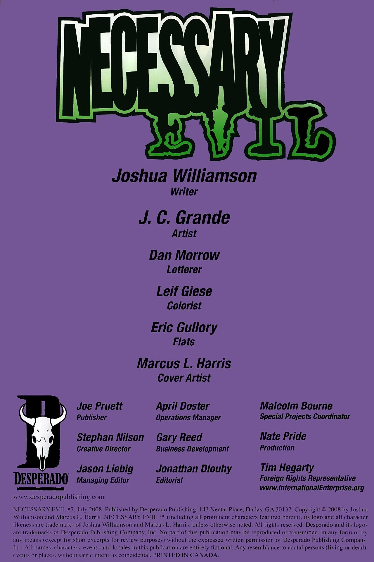 Read online Necessary Evil comic -  Issue #7 - 2