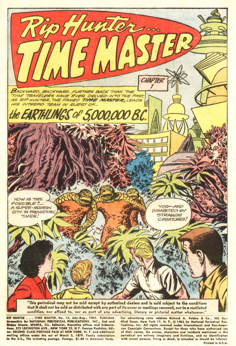Read online Rip Hunter...Time Master comic -  Issue #15 - 2