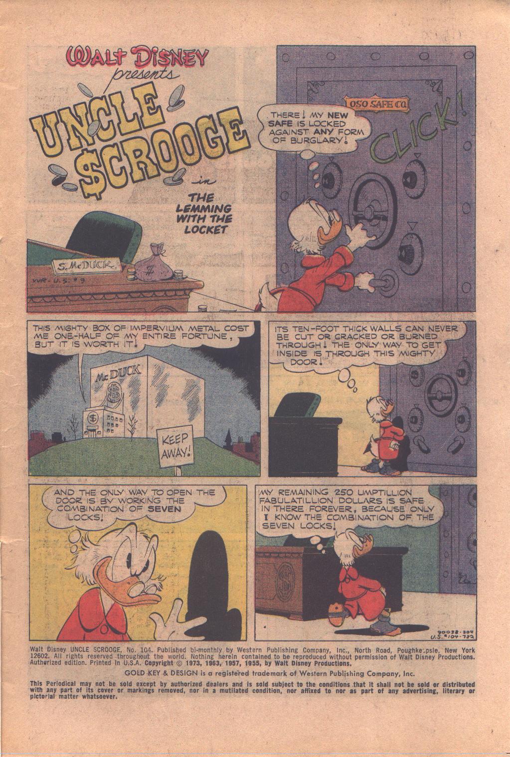 Read online Uncle Scrooge (1953) comic -  Issue #104 - 2