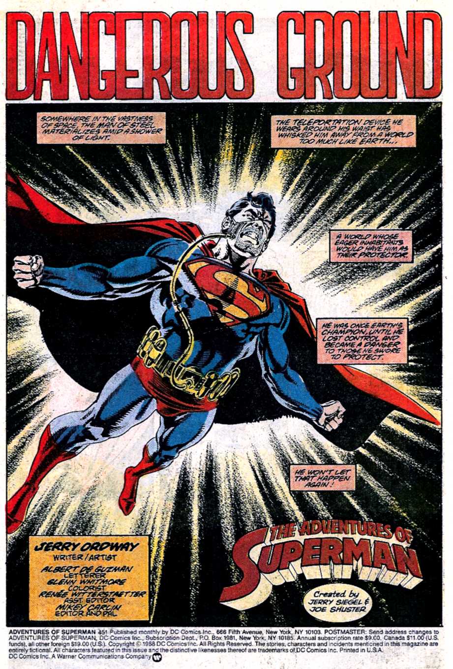 Read online Adventures of Superman (1987) comic -  Issue #451 - 2