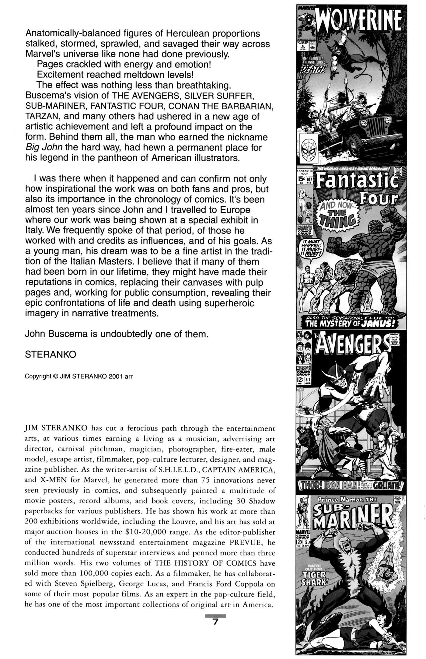 Read online John Buscema Sketchbook comic -  Issue # TPB - 11