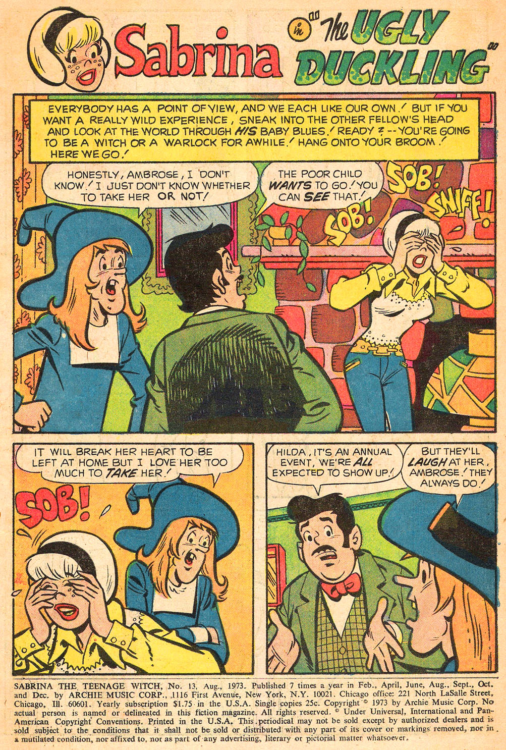 Read online Sabrina The Teenage Witch (1971) comic -  Issue #13 - 2