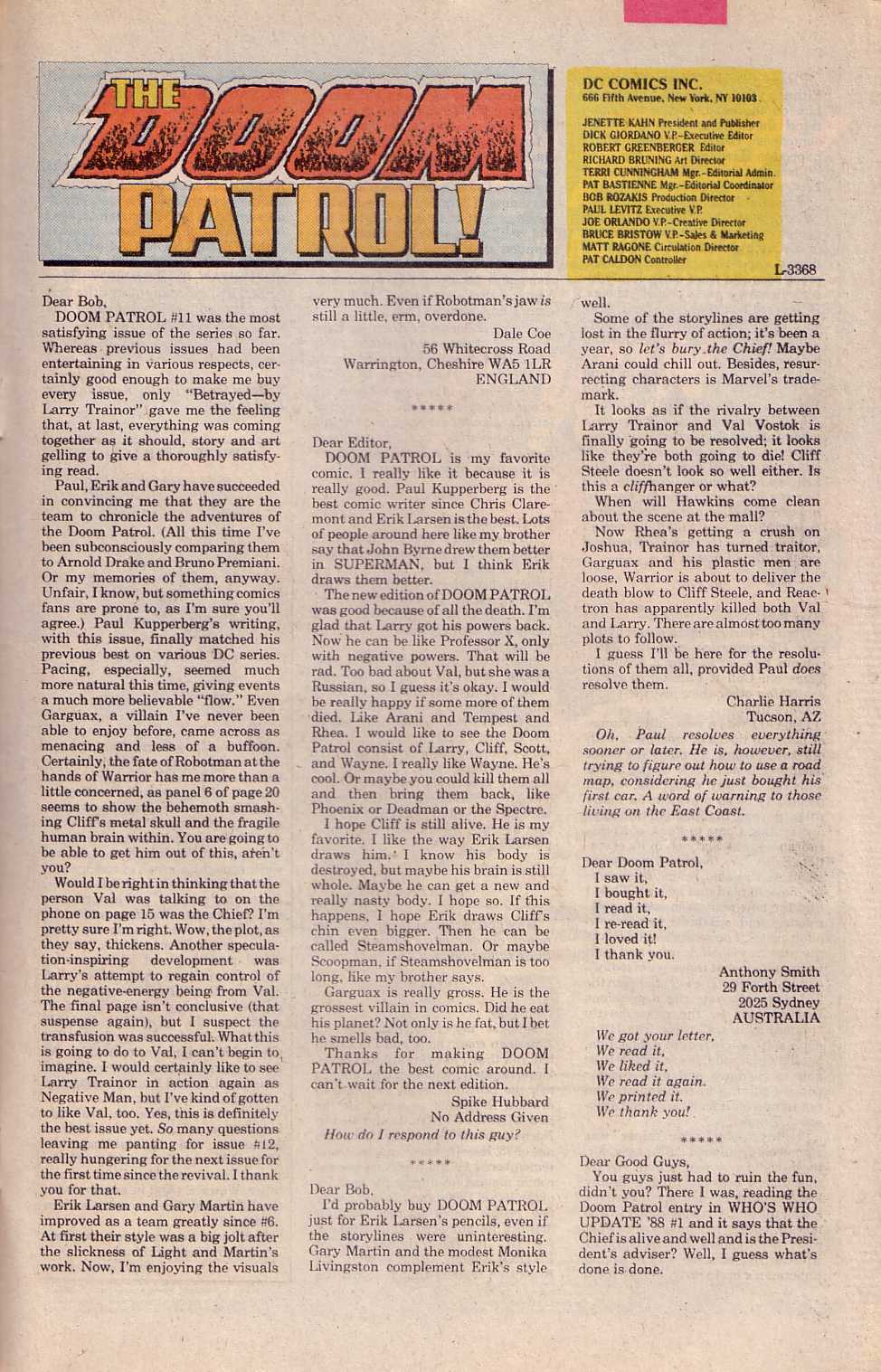 Read online Doom Patrol (1987) comic -  Issue #15 - 24