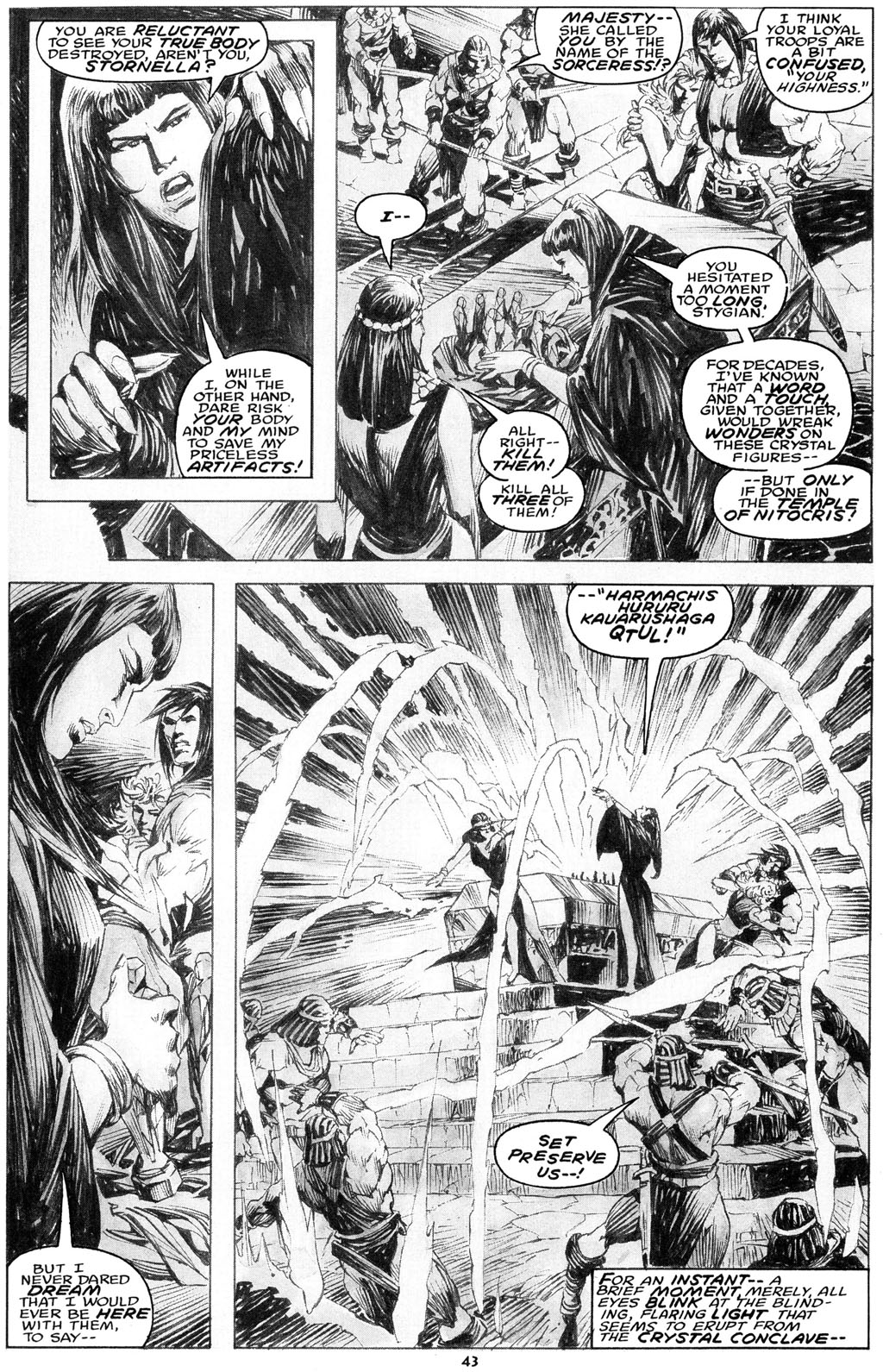 Read online The Savage Sword Of Conan comic -  Issue #216 - 45