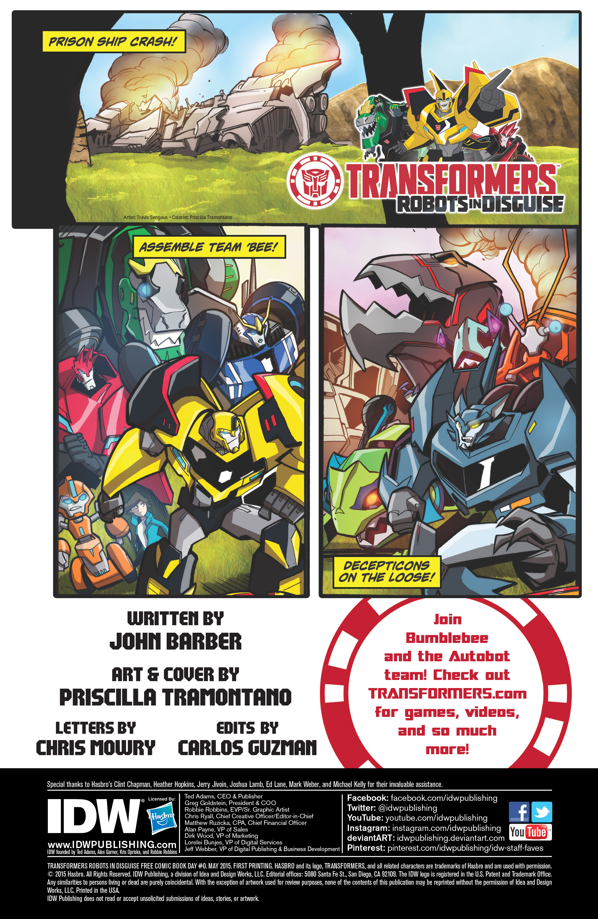 Read online Free Comic Book Day 2015 comic -  Issue # Transformers Robots In Disguise - 2