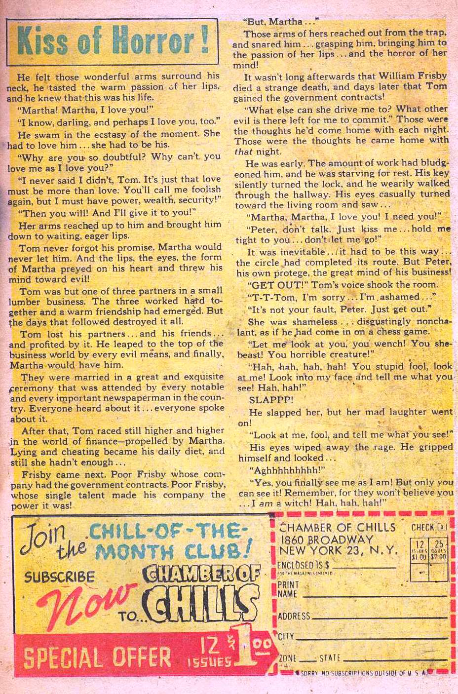 Read online Chamber of Chills (1951) comic -  Issue #13 - 19