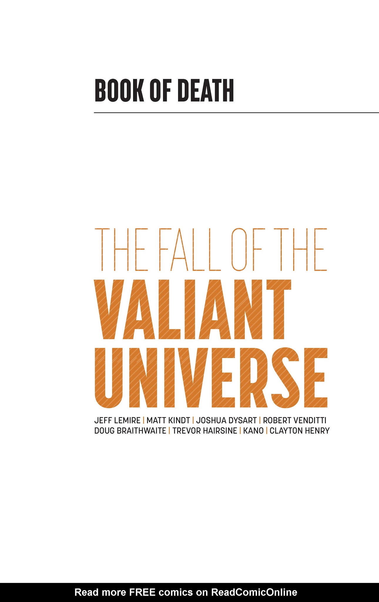 Read online Book of Death: The Fall of the Valiant Universe comic -  Issue # TPB - 2