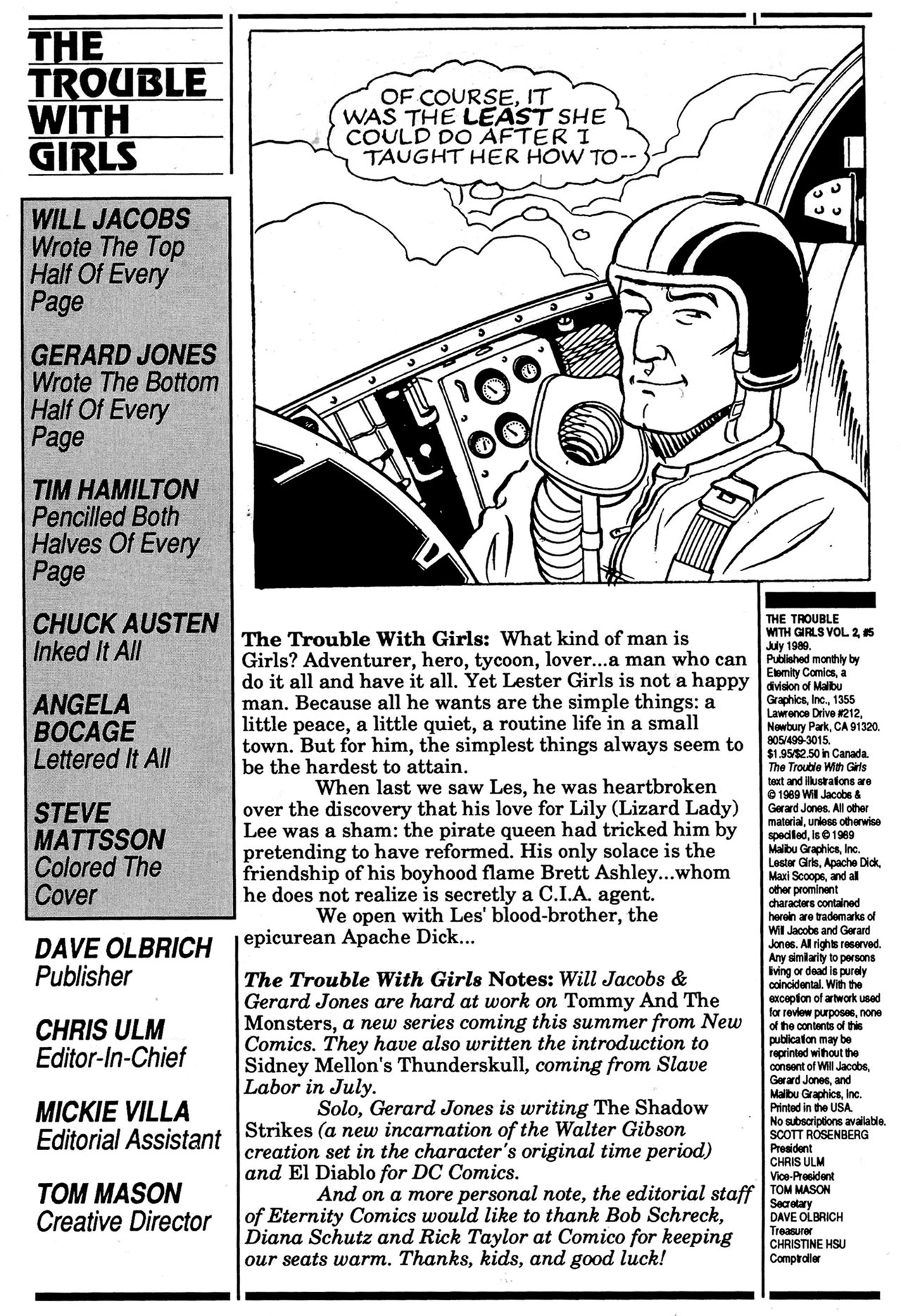 Read online The Trouble With Girls (1989) comic -  Issue #5 - 2