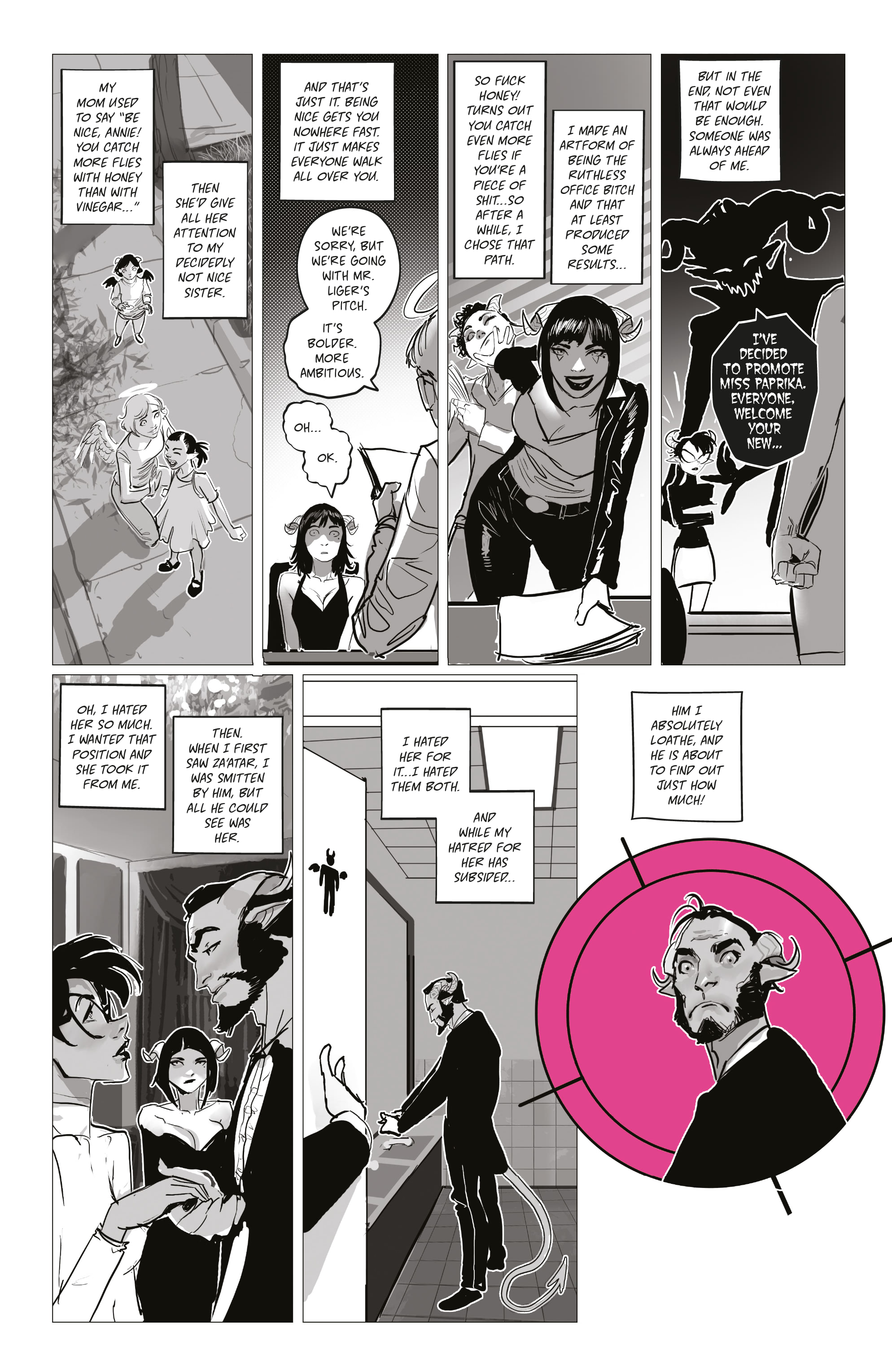 Read online Mirka Andolfo's Sweet Paprika: Black White & Pink (One-Shot) comic -  Issue # Full - 32