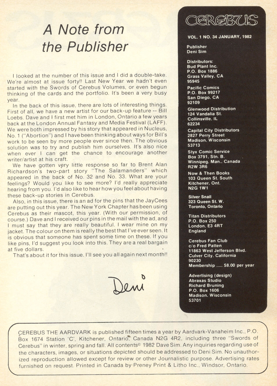 Read online Cerebus comic -  Issue #34 - 3