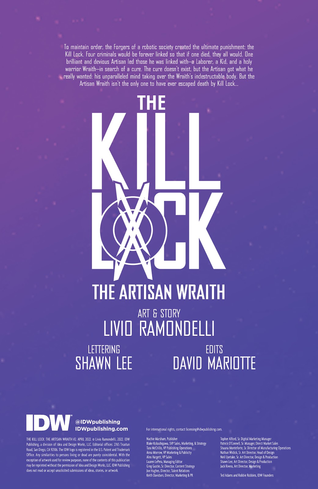 The Kill Lock: The Artisan Wraith issue 2 - Page 2
