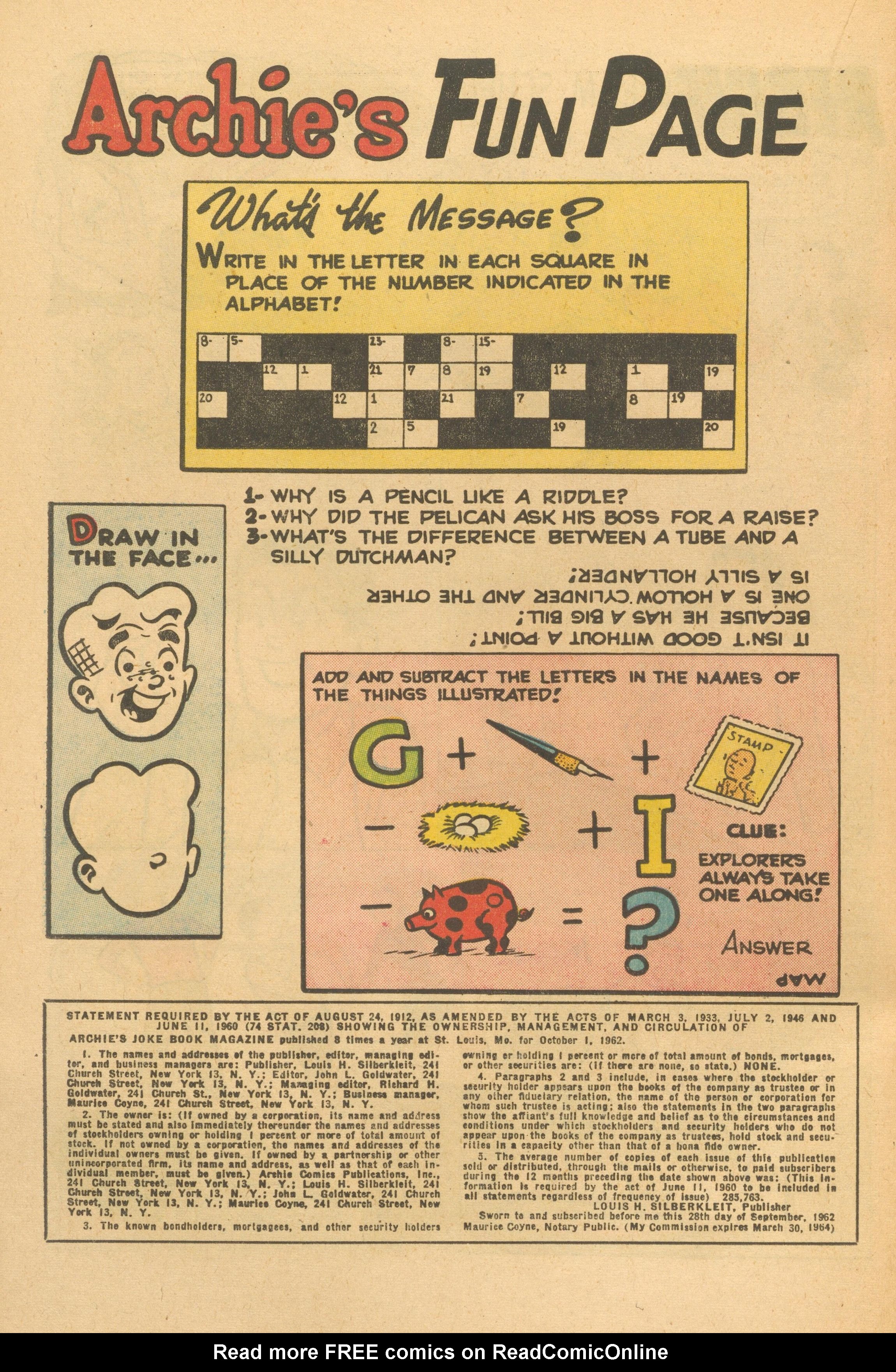 Read online Archie's Joke Book Magazine comic -  Issue #70 - 22