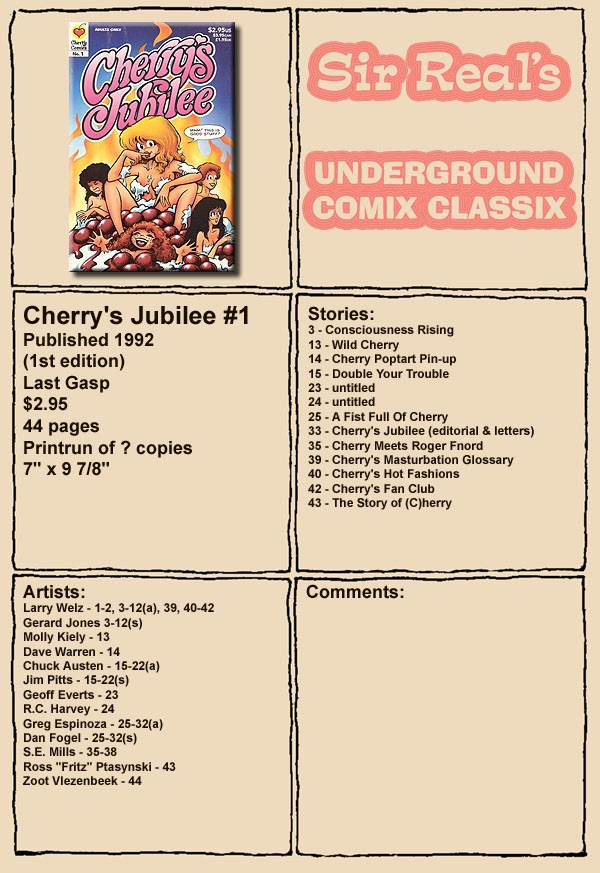 Read online Cherry's Jubilee comic -  Issue #1 - 1