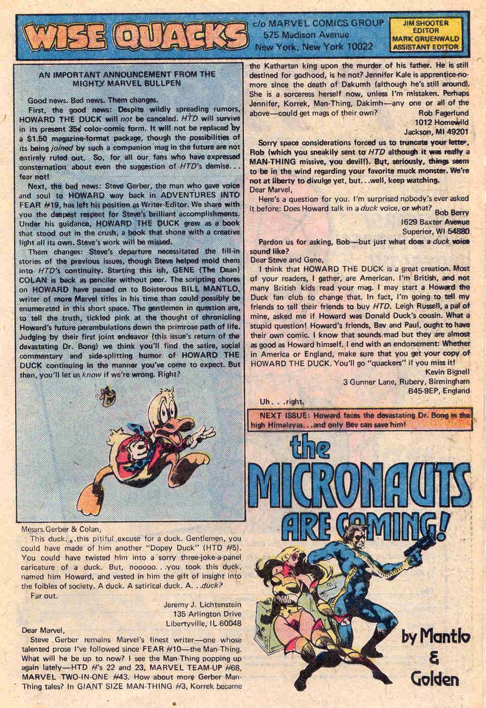 Read online Howard the Duck (1976) comic -  Issue #30 - 13