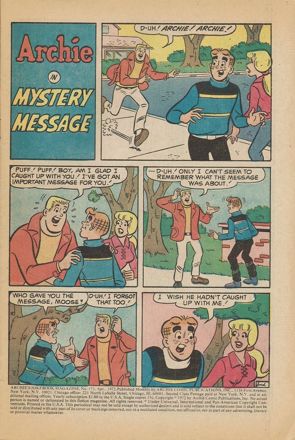 Read online Archie's Joke Book Magazine comic -  Issue #171 - 3