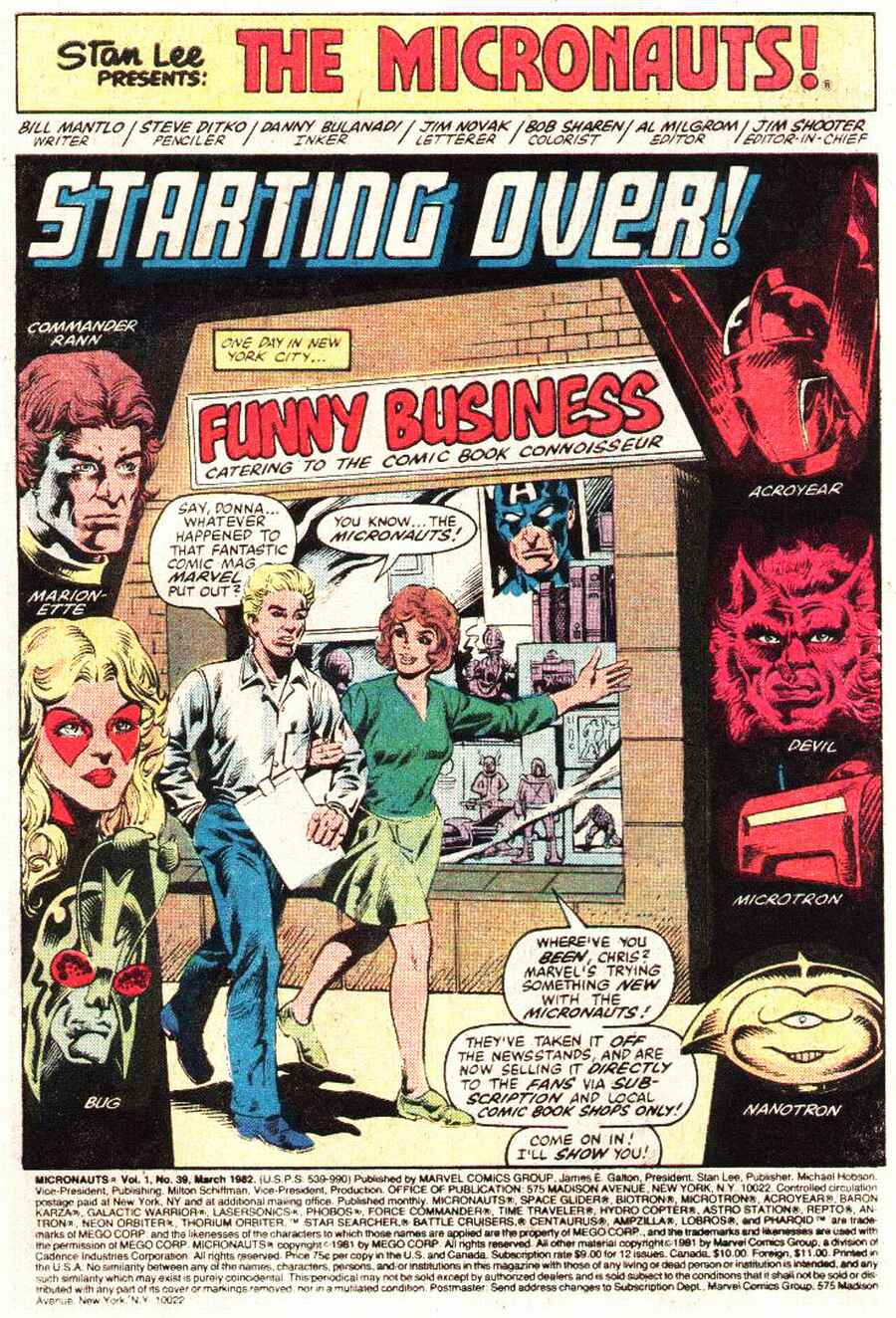 Read online Micronauts (1979) comic -  Issue #39 - 2