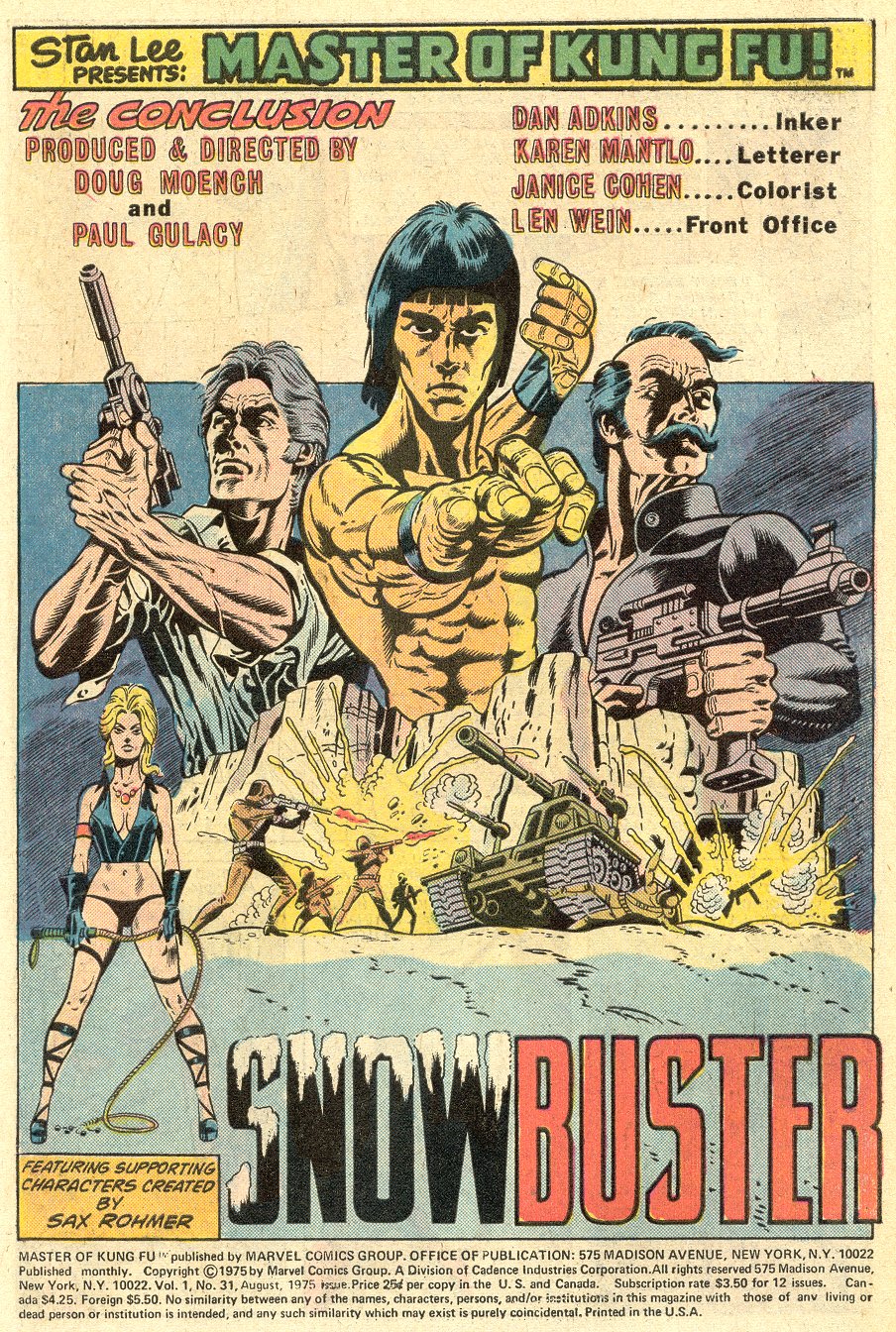 Read online Master of Kung Fu (1974) comic -  Issue #31 - 2