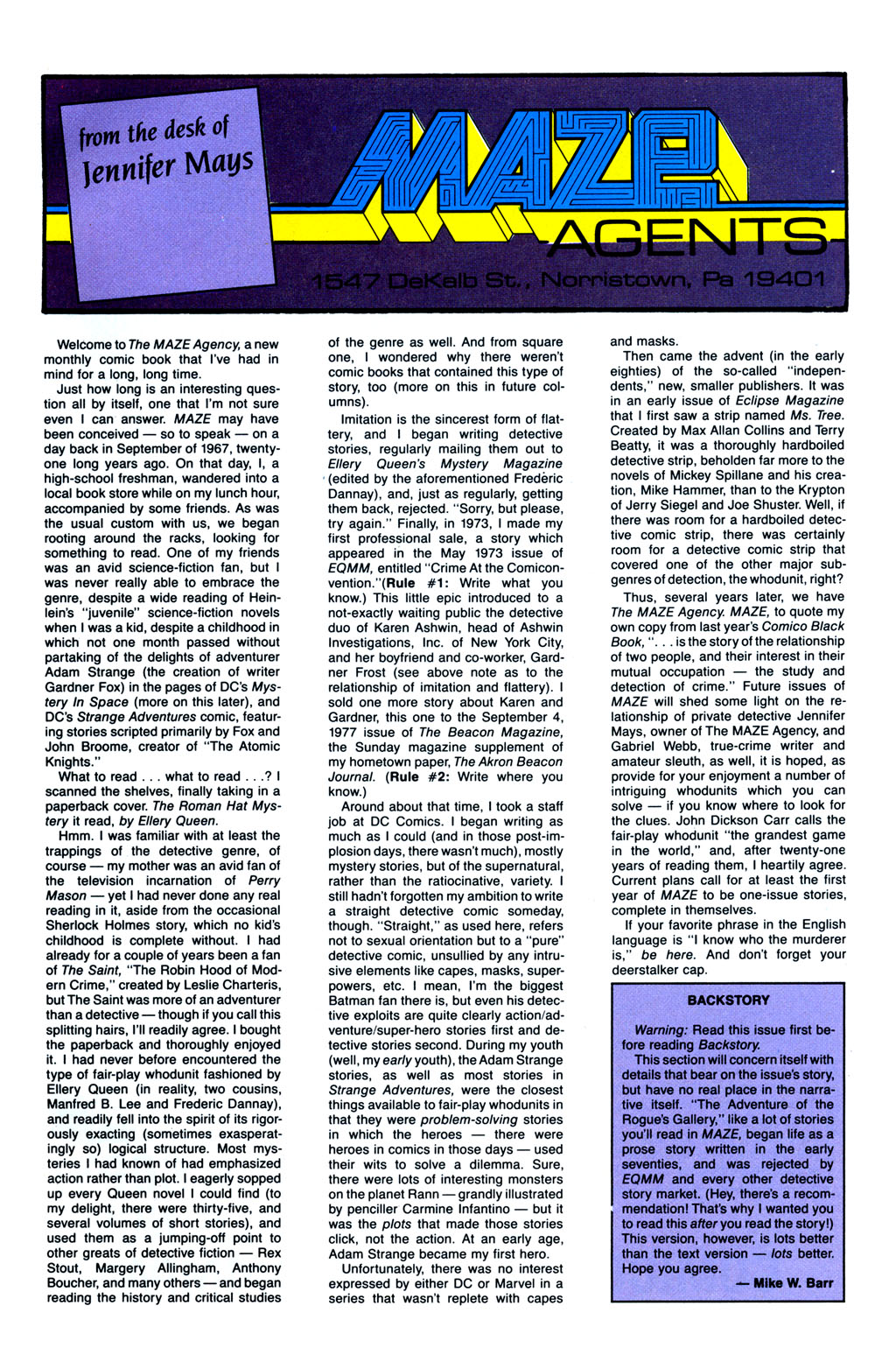 Read online Maze Agency (1988) comic -  Issue #1 - 28