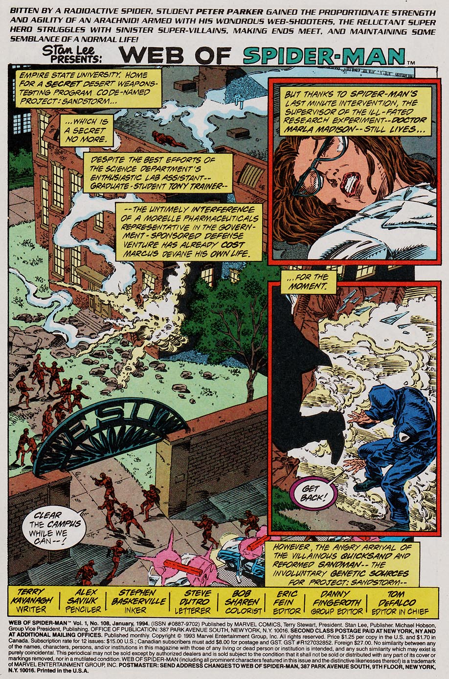 Read online Web of Spider-Man (1985) comic -  Issue #108 - 2