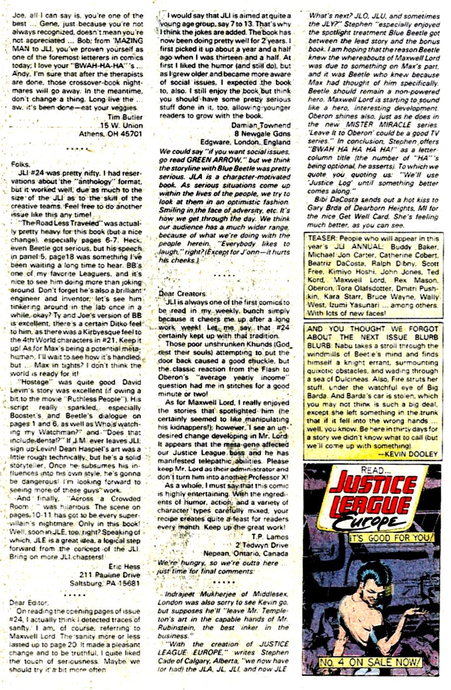 Read online Justice League America comic -  Issue #28 - 25