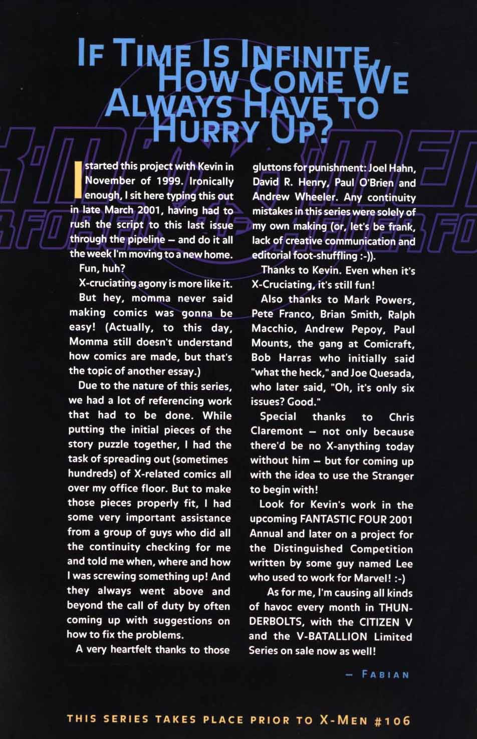 Read online X-Men Forever (2001) comic -  Issue #6 - 42