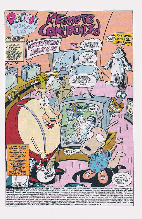 Read online Rocko's Modern Life comic -  Issue #4 - 2