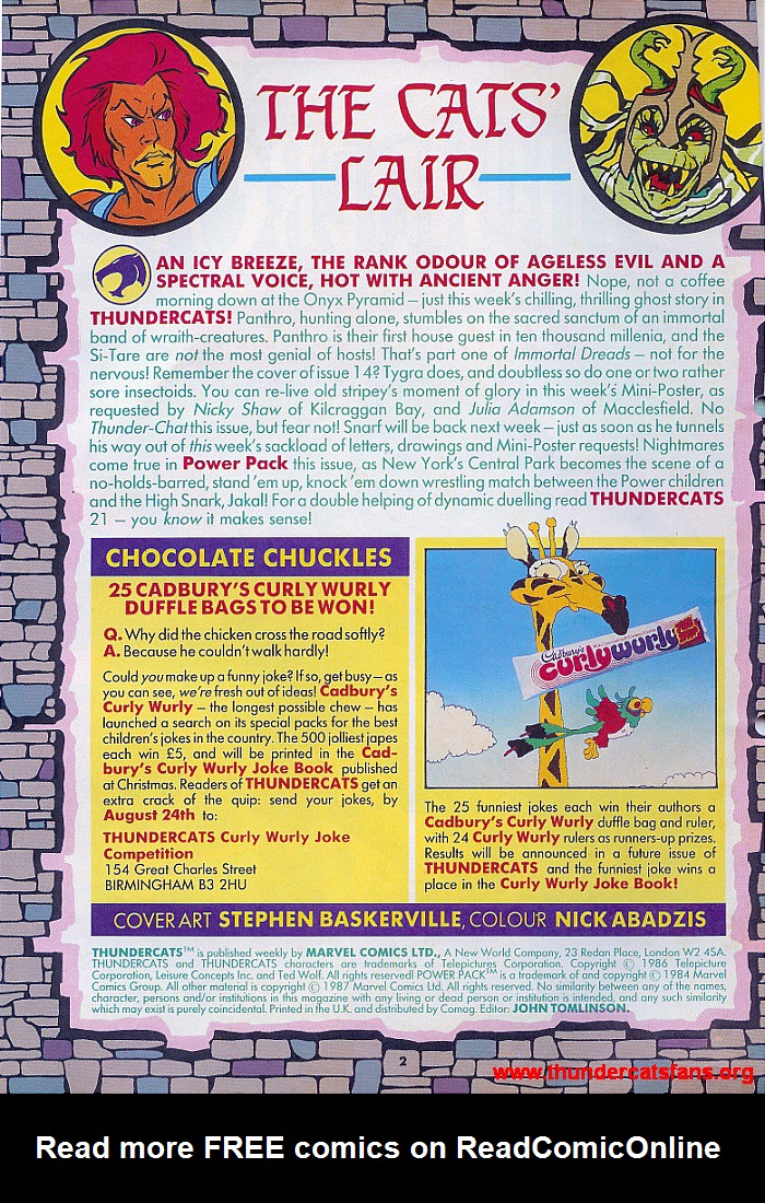 Read online ThunderCats (1987) comic -  Issue #21 - 2