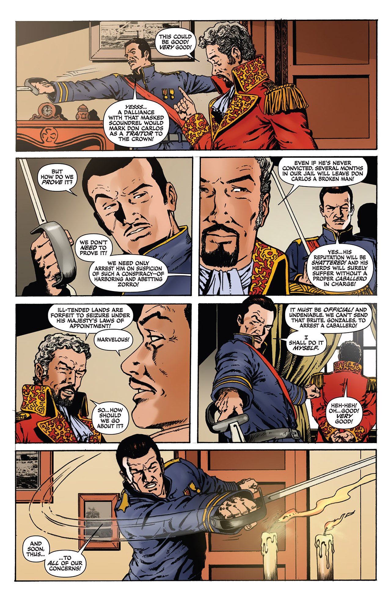 Read online Zorro Rides Again comic -  Issue #4 - 7