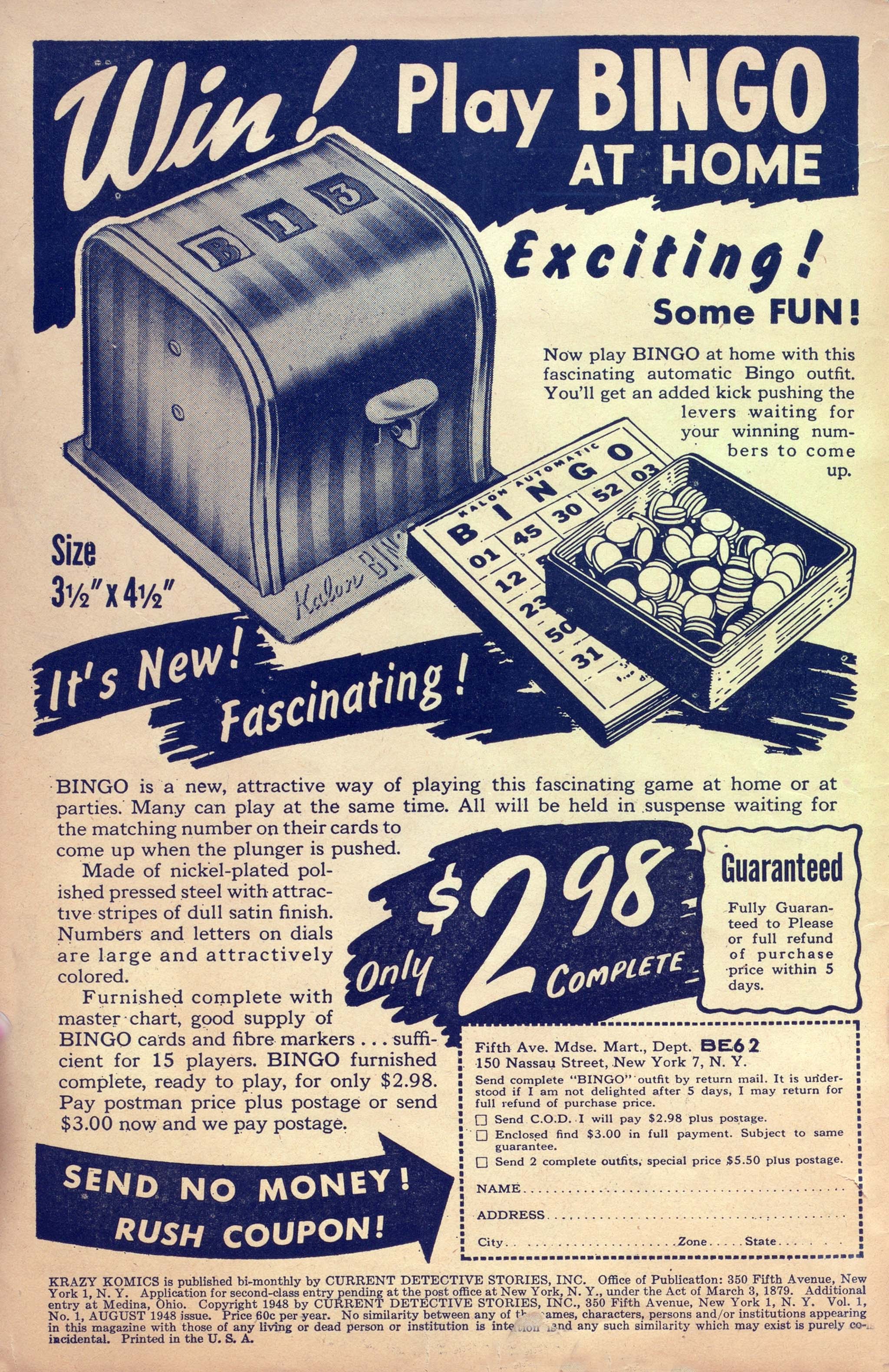 Read online Krazy Komics (1948) comic -  Issue #1 - 2