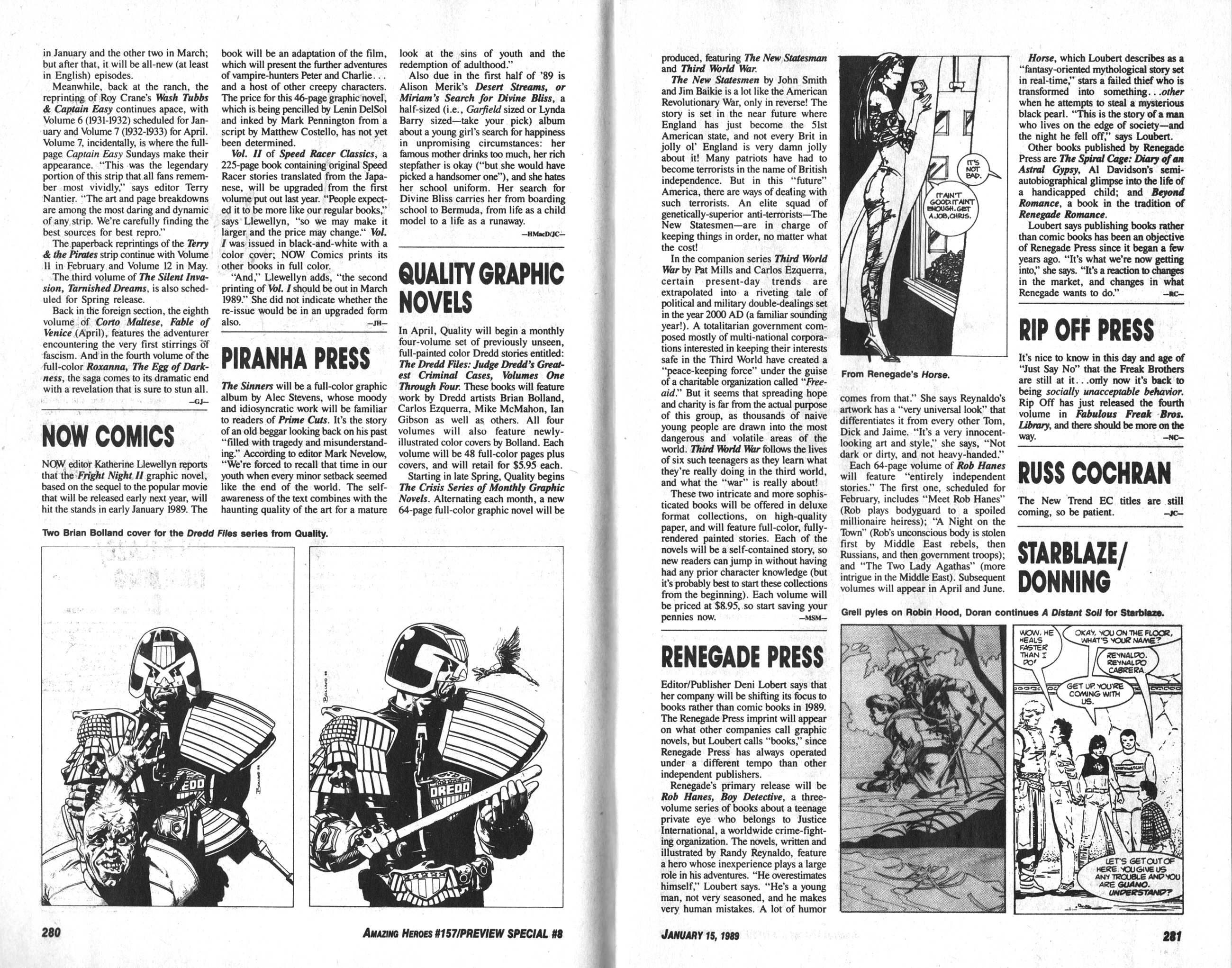 Read online Amazing Heroes comic -  Issue #157 - 141