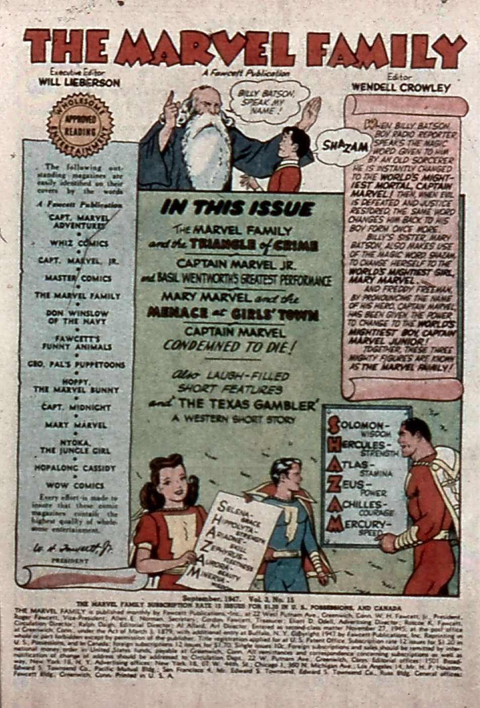 Read online The Marvel Family comic -  Issue #15 - 3