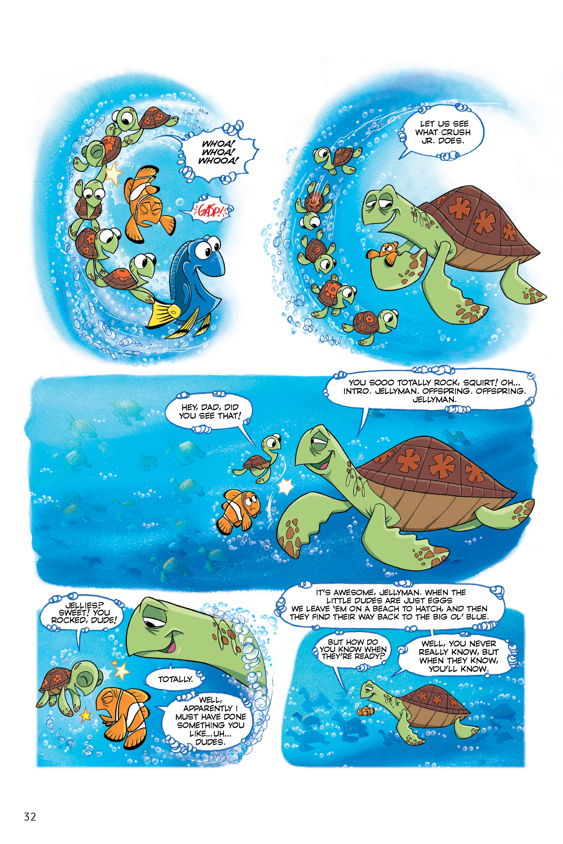 Read online Disney/PIXAR Finding Nemo and Finding Dory: The Story of the Movies in Comics comic -  Issue # TPB - 32