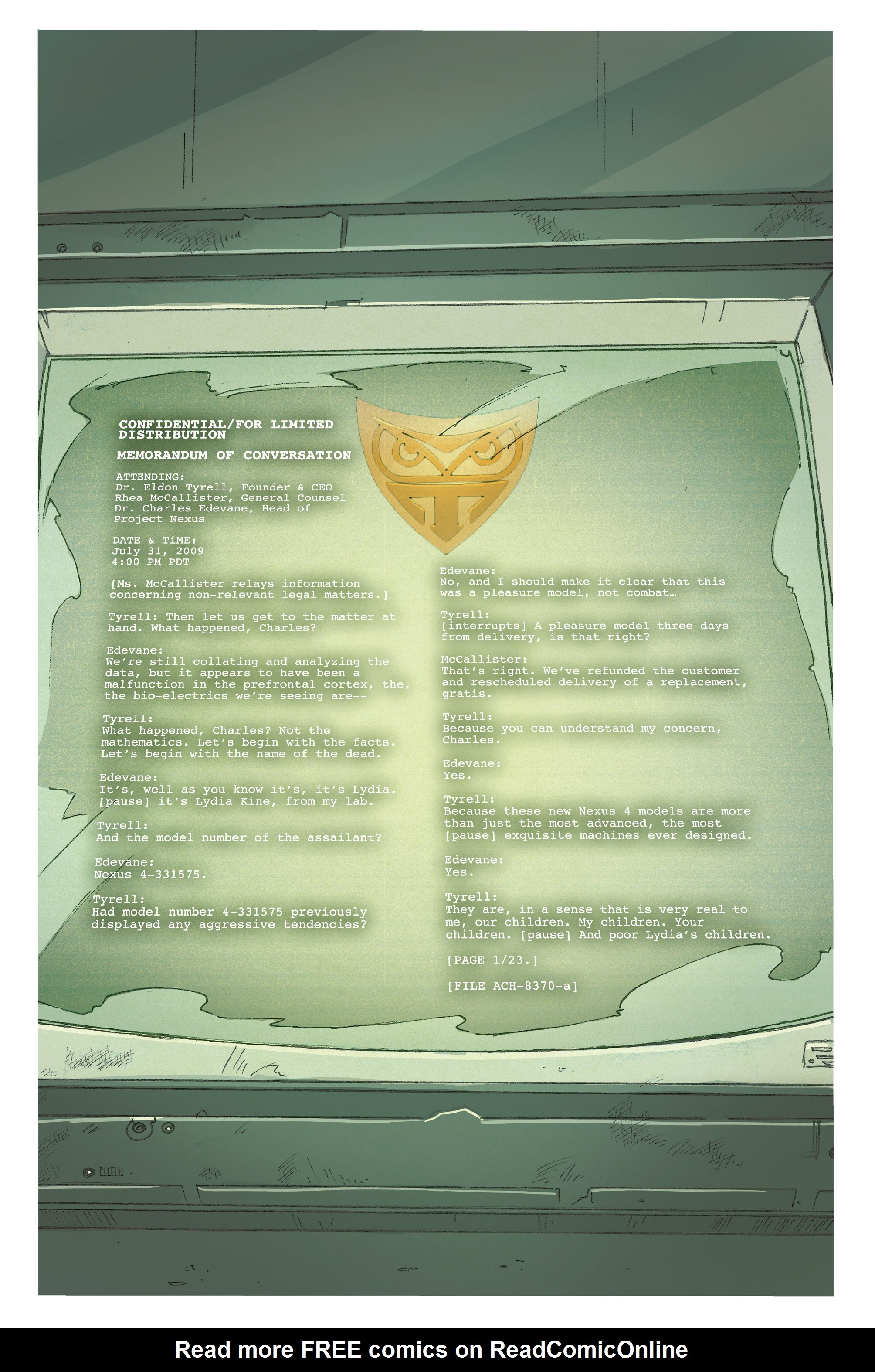 Read online Free Comic Book Day 2020 comic -  Issue # Blade Runner 2019 - 8