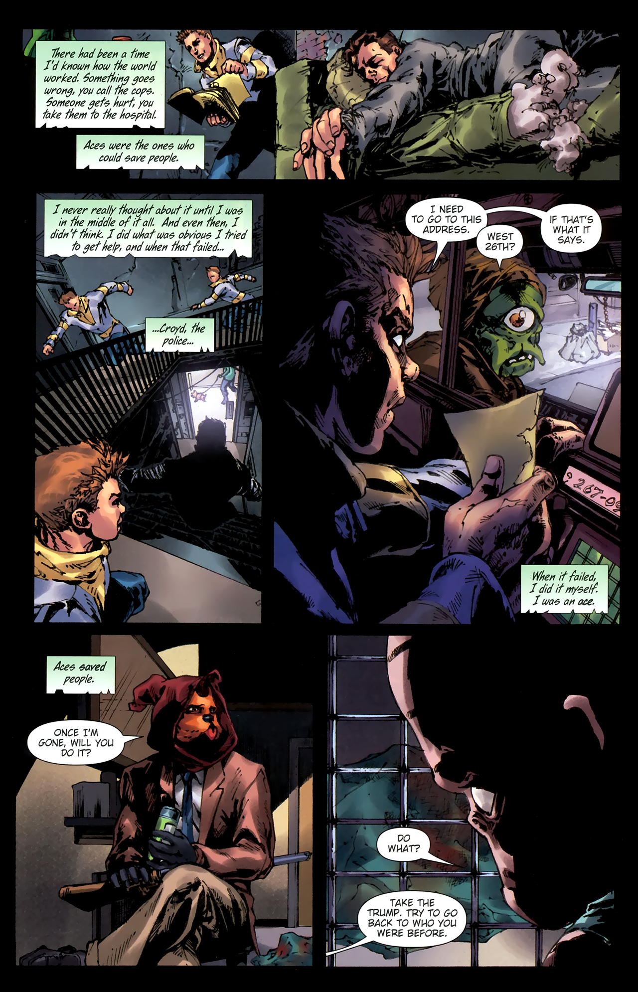 Read online George R.R. Martin's Wild Cards: The Hard Call comic -  Issue #6 - 7