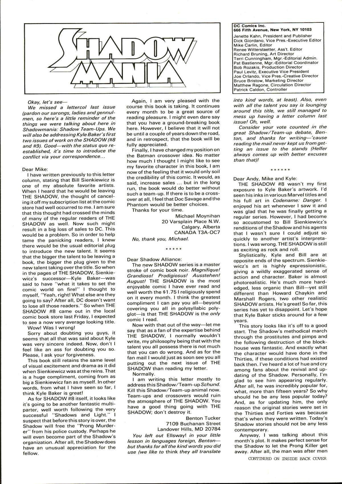 Read online The Shadow (1987) comic -  Issue #13 - 2