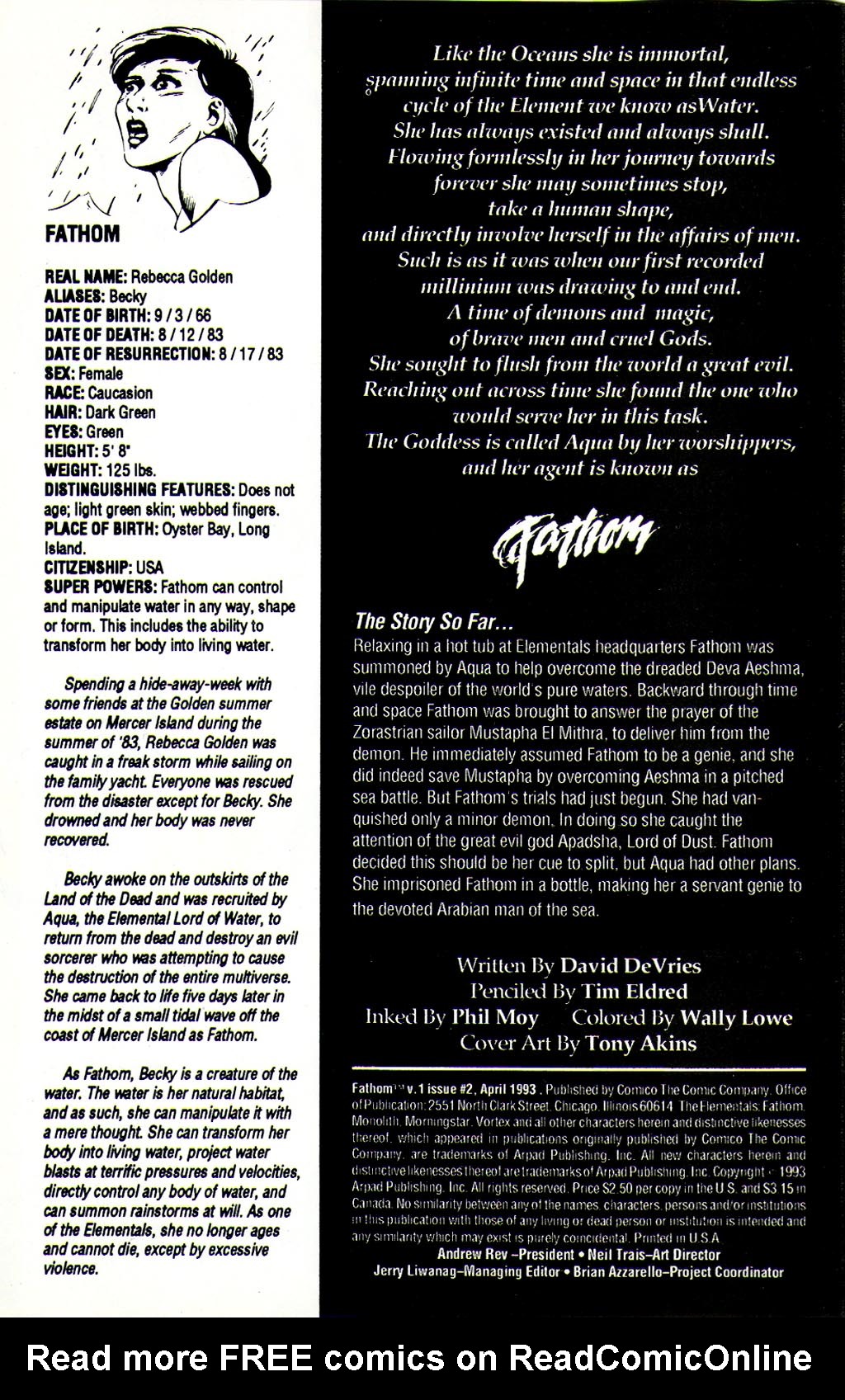 Read online Fathom (1992) comic -  Issue #2 - 2