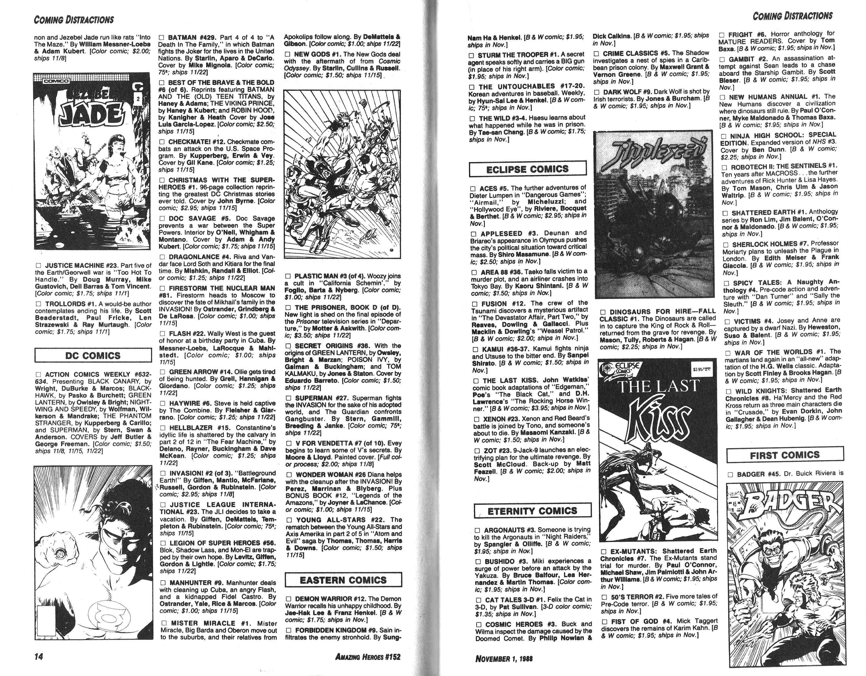 Read online Amazing Heroes comic -  Issue #152 - 8