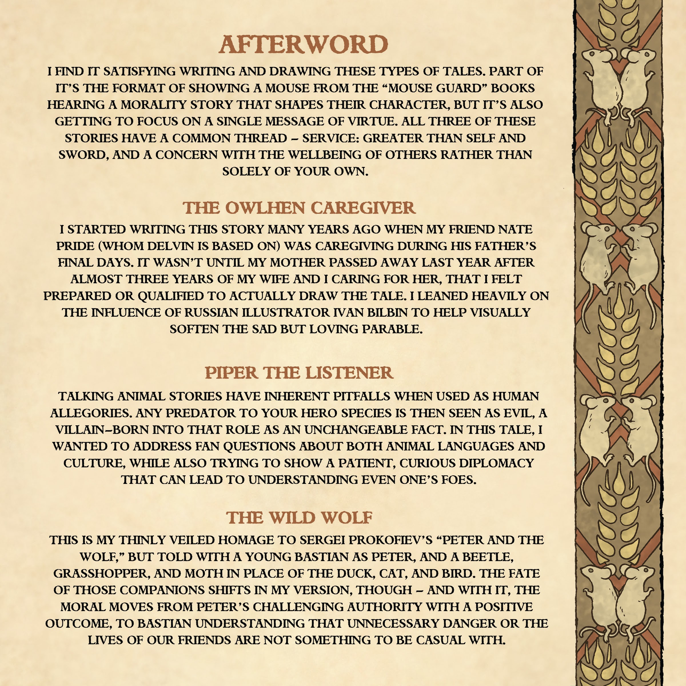 Read online Mouse Guard: The Owlhen Caregiver comic -  Issue #1 - 31