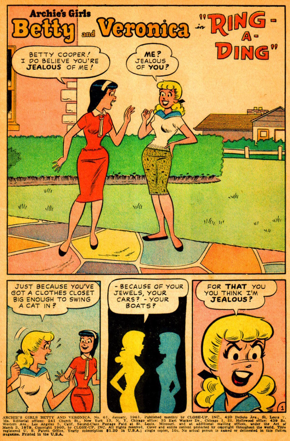 Read online Archie's Girls Betty and Veronica comic -  Issue #61 - 2