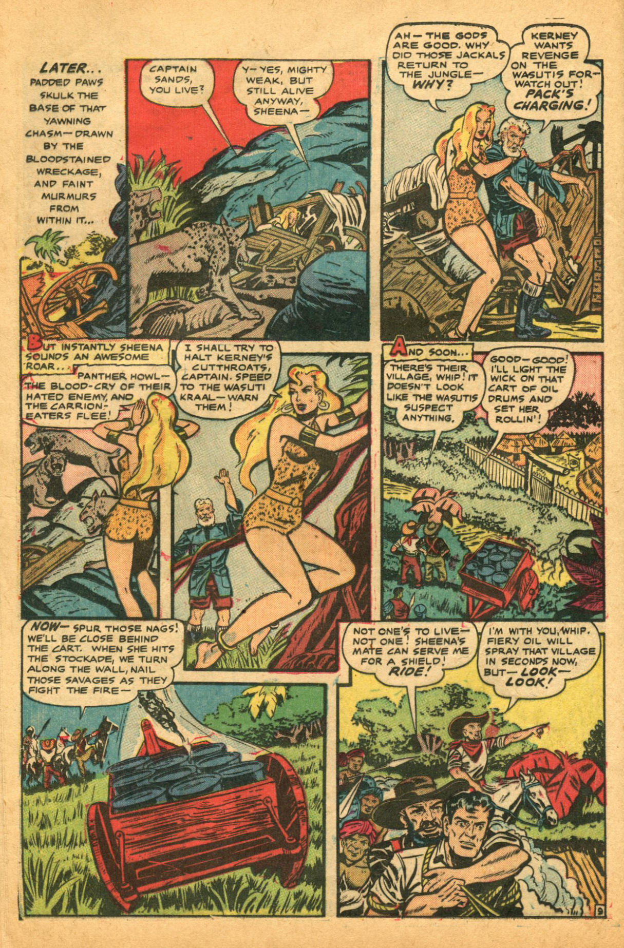 Read online Sheena, Queen of the Jungle (1942) comic -  Issue #12 - 12