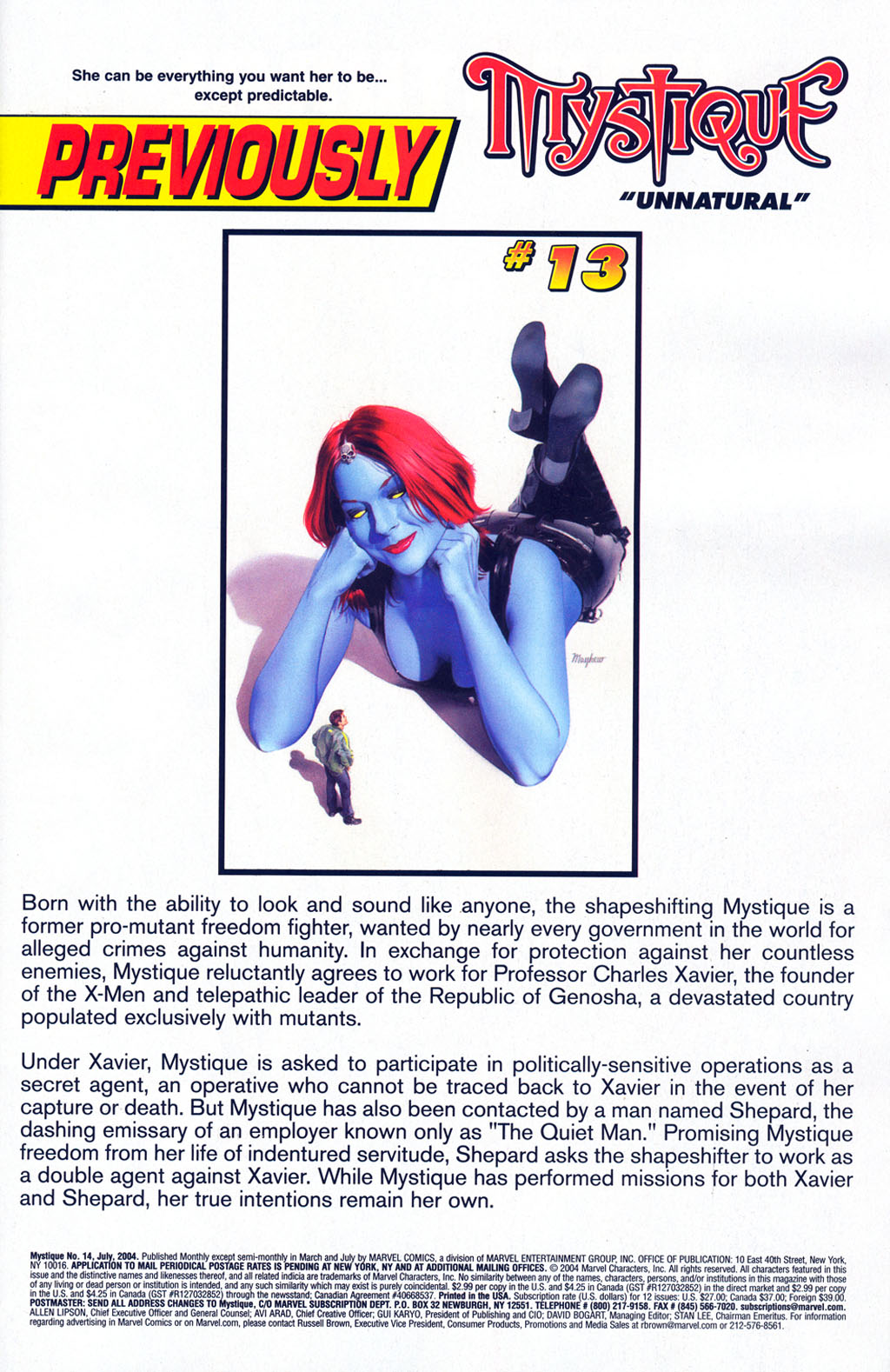 Read online Mystique comic -  Issue #14 - 2