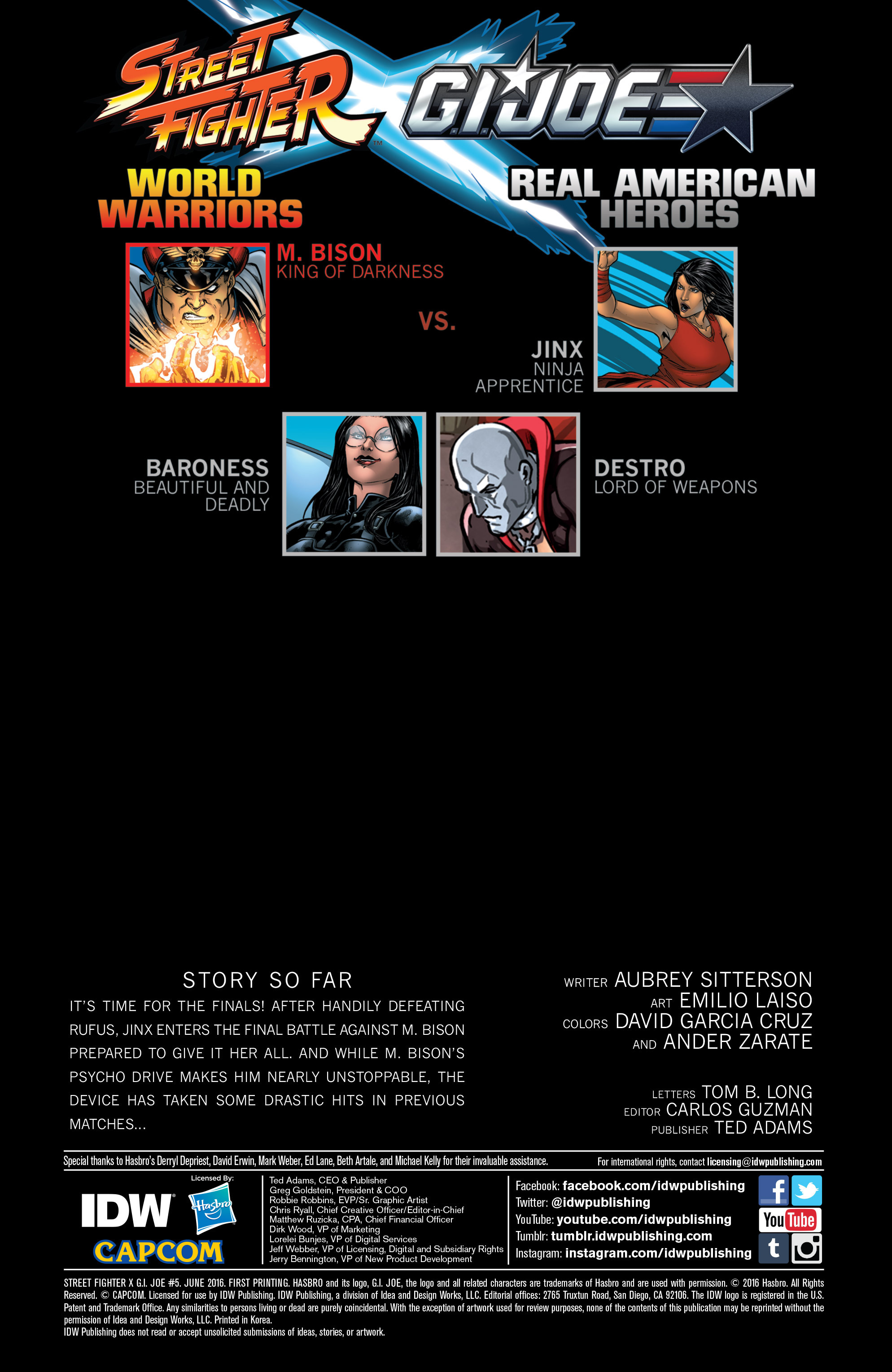 Read online Street Fighter X G.I. Joe comic -  Issue #5 - 2