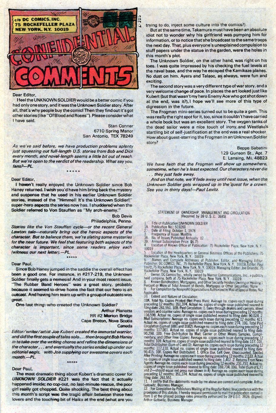 Read online Unknown Soldier (1977) comic -  Issue #226 - 13