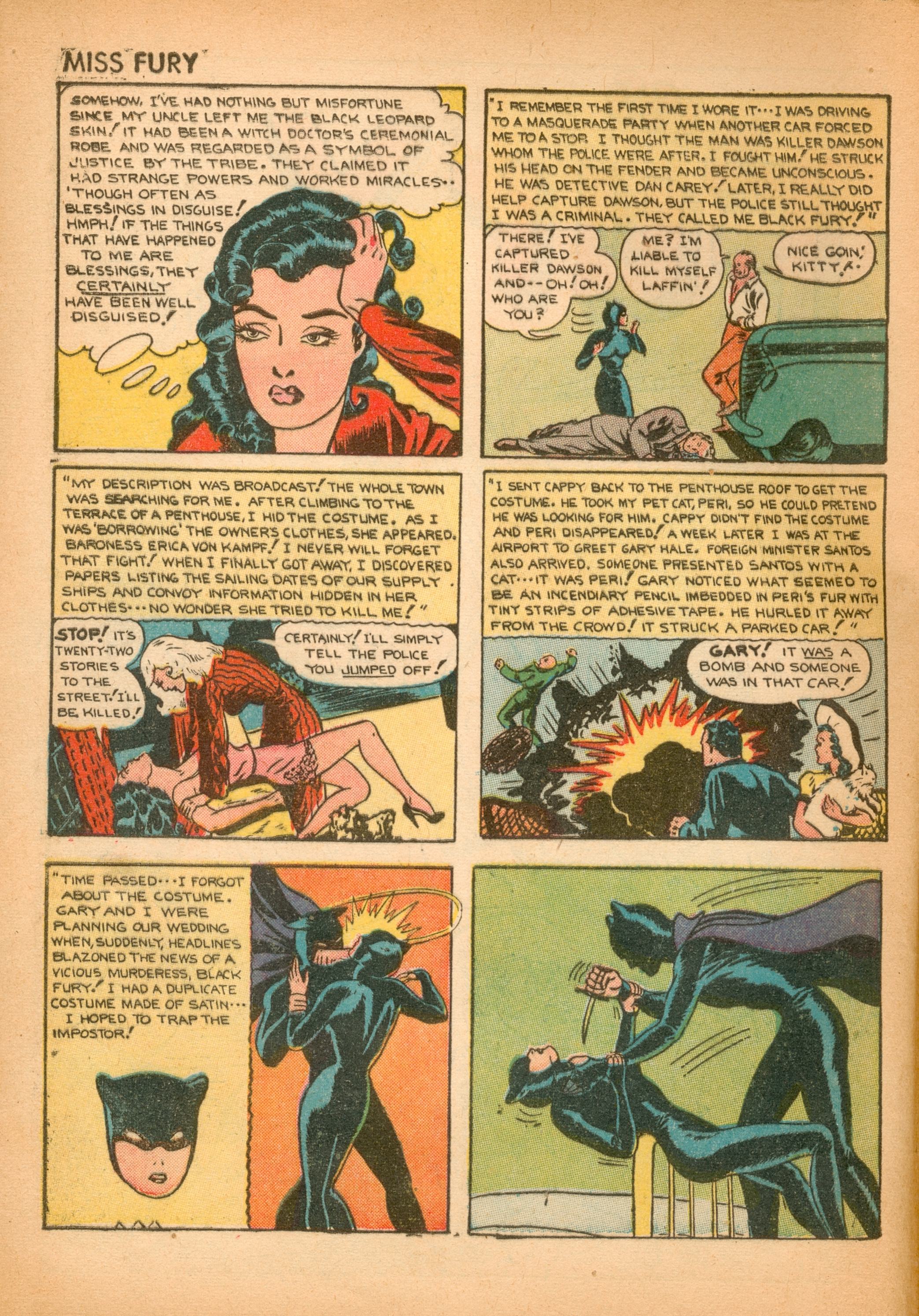 Read online Miss Fury (1942) comic -  Issue #2 - 34