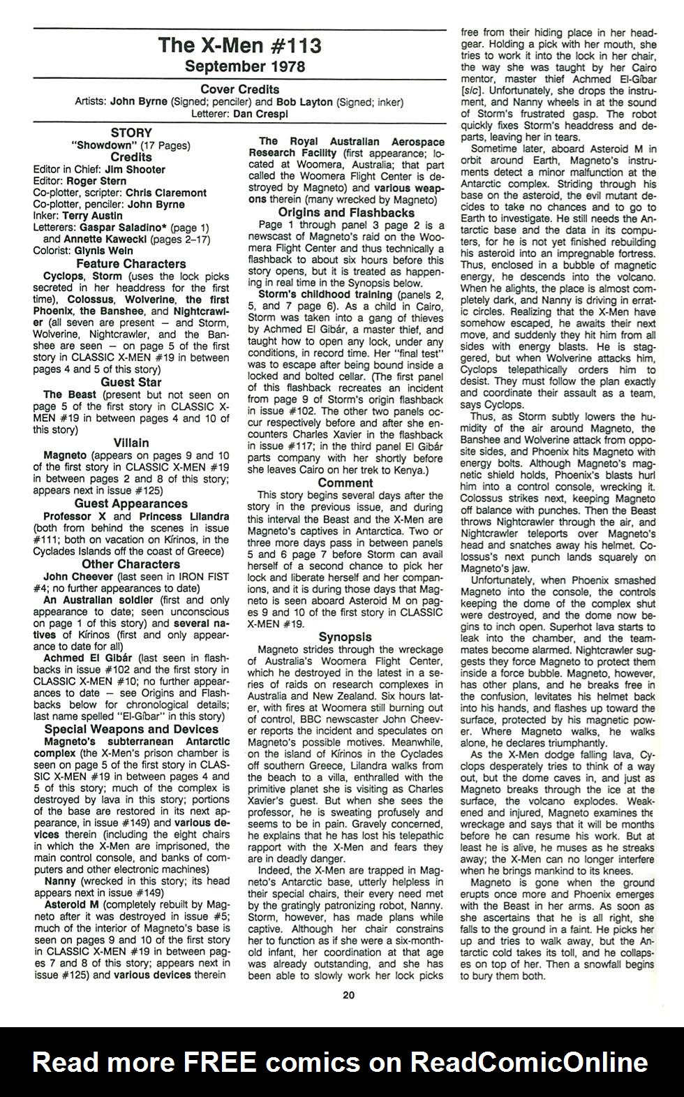 Read online The Official Marvel Index To The X-Men comic -  Issue #6 - 22